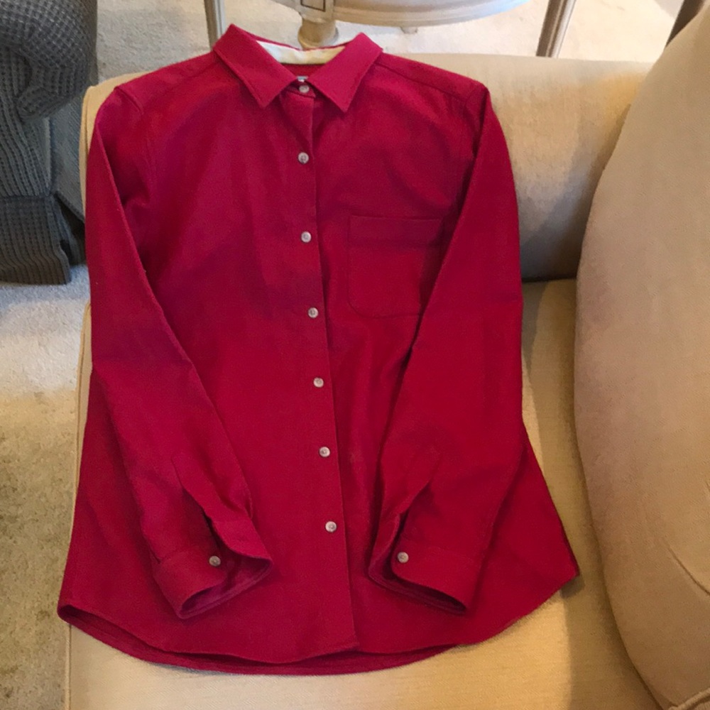 Pendleton Cranberry red wool long sleeve top